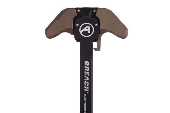 Aero Precision BREACH AR-15 Charging Handle in Kodiak Brown with ambidextrous design.